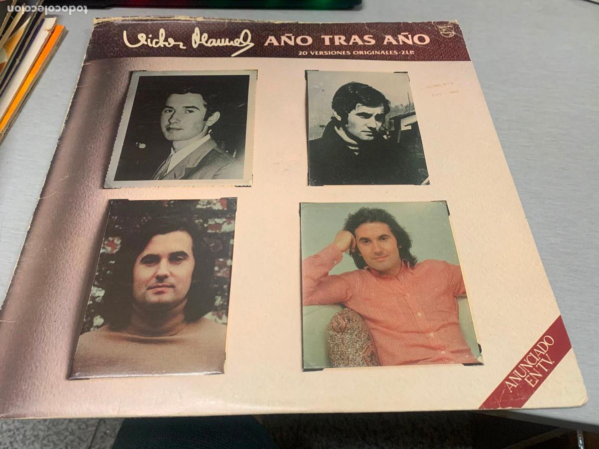 Discos de vinilo: V&Iacute;CTOR MANUEL: A&Ntilde;O TRAS A&Ntilde;O / VINILO DOBLE LP - FONOGRAM 1982
