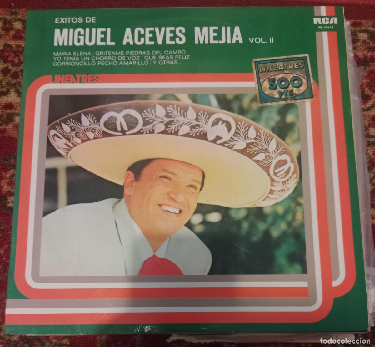 Discos de vinilo: Miguel Aceves Mejia &ndash; Exitos De Miguel Aceves Mejia Vol. II Lp Espa&ntilde;a 1980