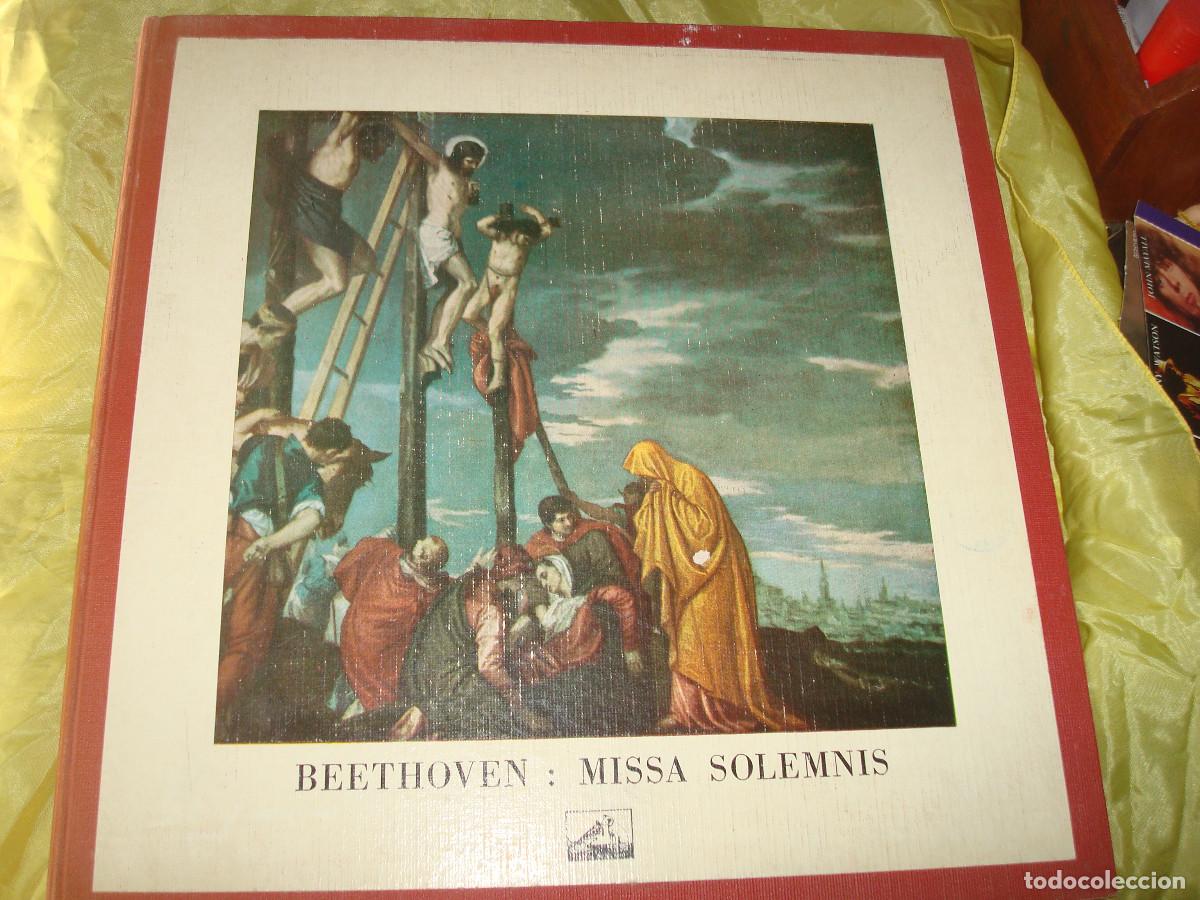 Discos de vinilo: BEETHOVEN. MISSA SOLEMNIS. CAJA CON 2 LP&acute;S + LIBRETO. LA VOZ DE SU AMO, 1960. IMPECABLE