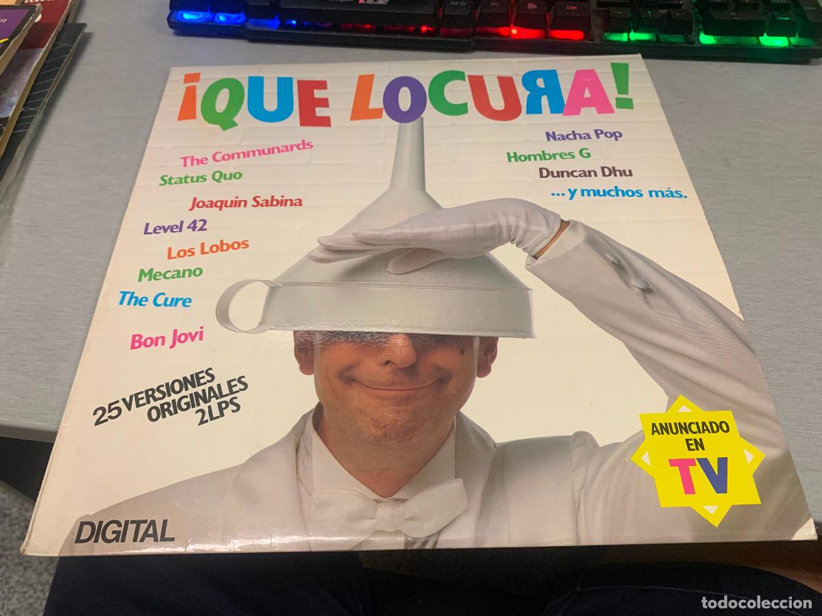 Discos de vinilo: CADA LOCO CON SU TEMA: &iexcl;QU&Eacute; LOCURA! (SABINA, HOMBRES G, MECANO,... / VINILO DOBLE LP - POLYGRAM 1987