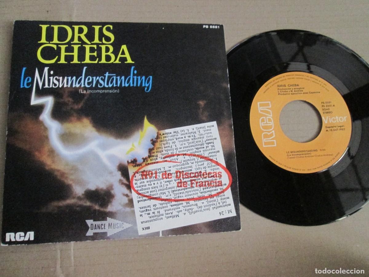 Discos de vinilo: IDRIS CHEBA - Le Misunderstanding / Rapez le Vous Meme. Single ed espa&ntilde;ola /&rdquo; 1982. Magn&iacute;fico VG+/NM