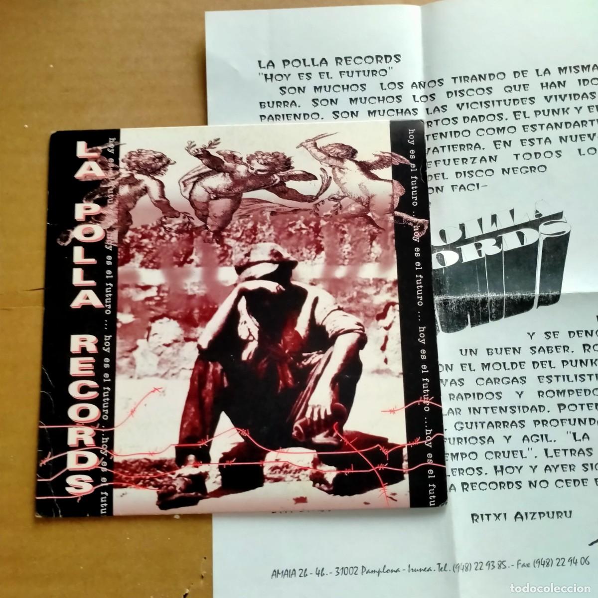Discos de vinilo: LA POLLA RECORDS. HOY ES EL FUTURO- RADIO CRIMEN. OIHUKA 1993, CON HOJA PROMOCI&Oacute;N. SIN USAR