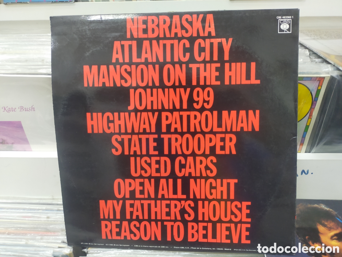 Discos de vinilo: Bruce Springsteen LP nebraska Espa&ntilde;a 1989 - Foto 2
