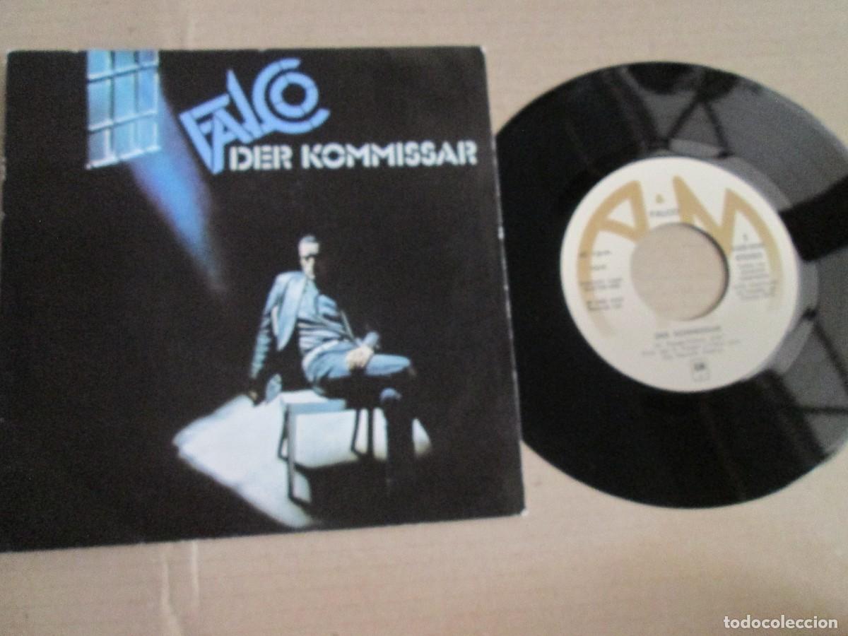 Discos de vinilo: FALCO - Der Kommissar / Helden Von Heute. Single, ed espa&ntilde;ola 7&rdquo; 1982. Magn&iacute;fico estado VG+/NM