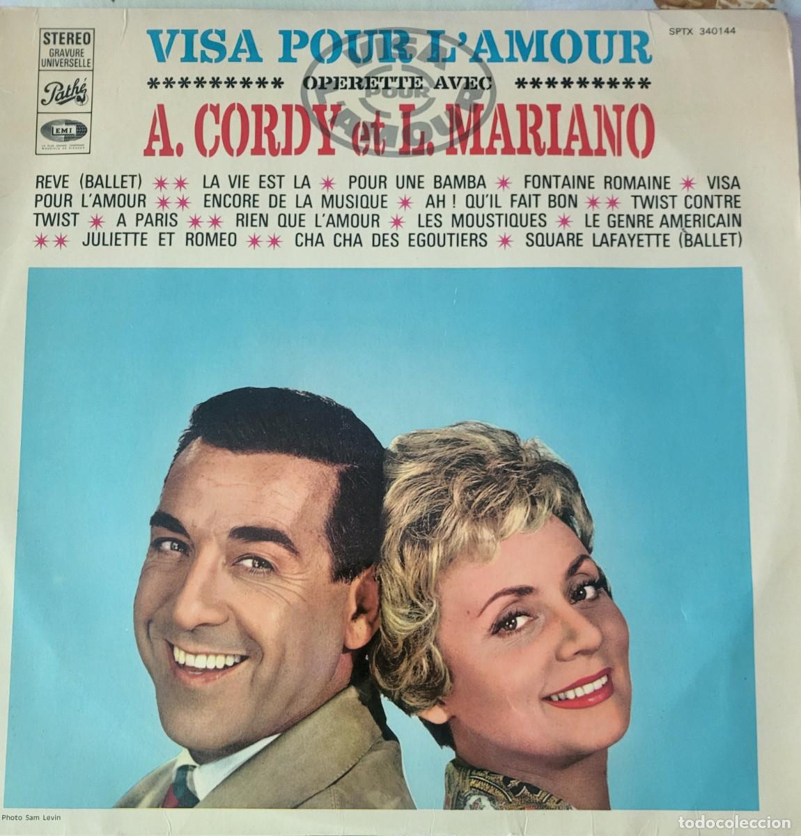Discos de vinilo: Luis Mariano / Annie Cordy Lp sello Emi-Pathe editado en Francia a&ntilde;o 1978 Visa pour L'amour...