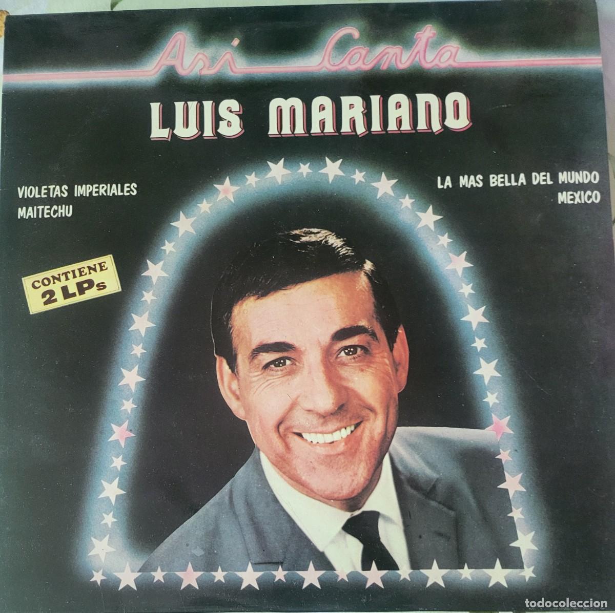 Discos de vinilo: Luis Mariano Lp doble 2 discos sello Emi-Odeon editado en Espa&ntilde;a a&ntilde;o 1981...