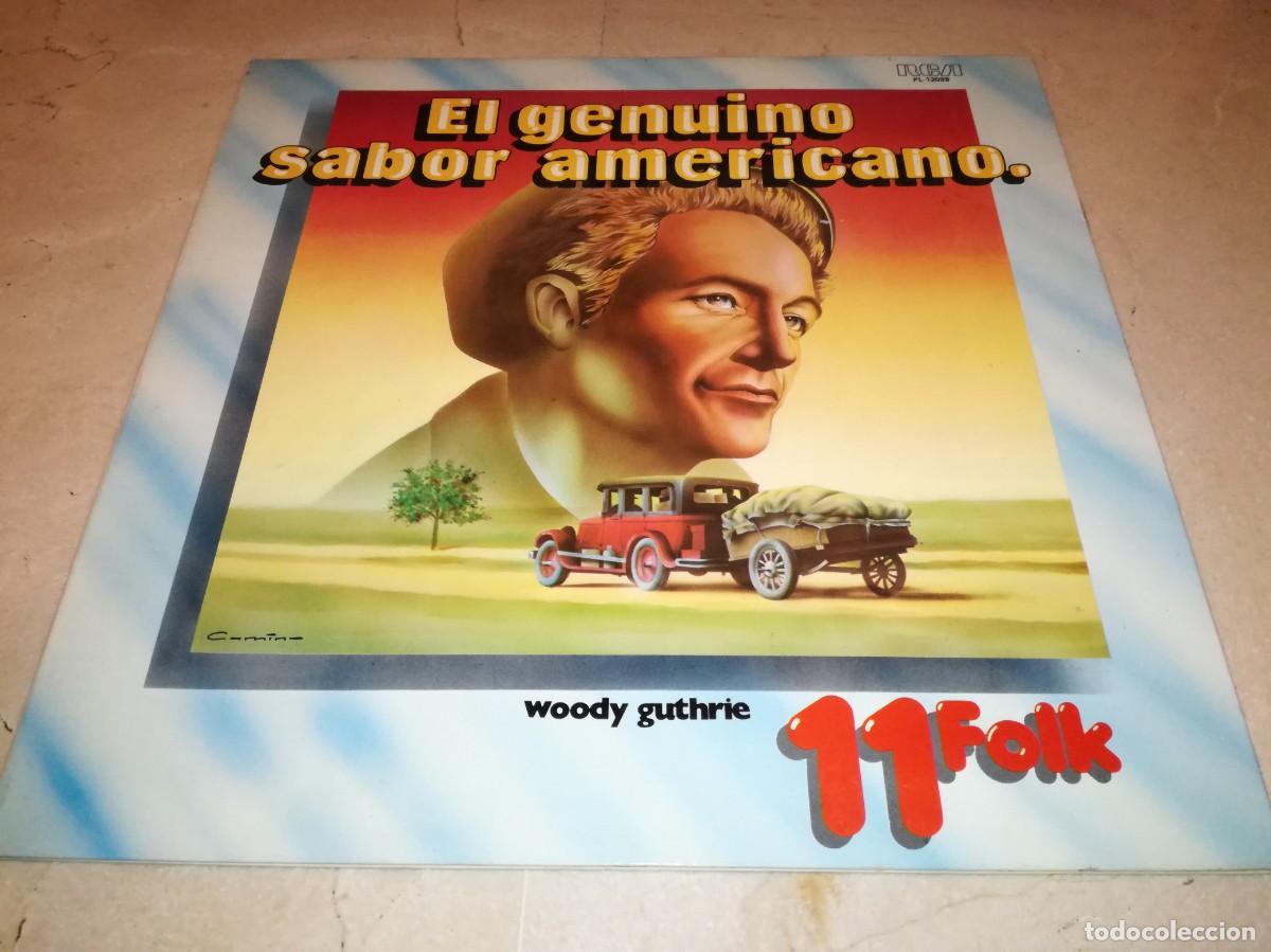 Discos de vinilo: WOODY GUTHRIE-EL GENUINO SABOR AMERICANO-GATEFOLD-EDICI&Oacute;N ESPA&Ntilde;OLA-EN EXCELENTE ESTADO