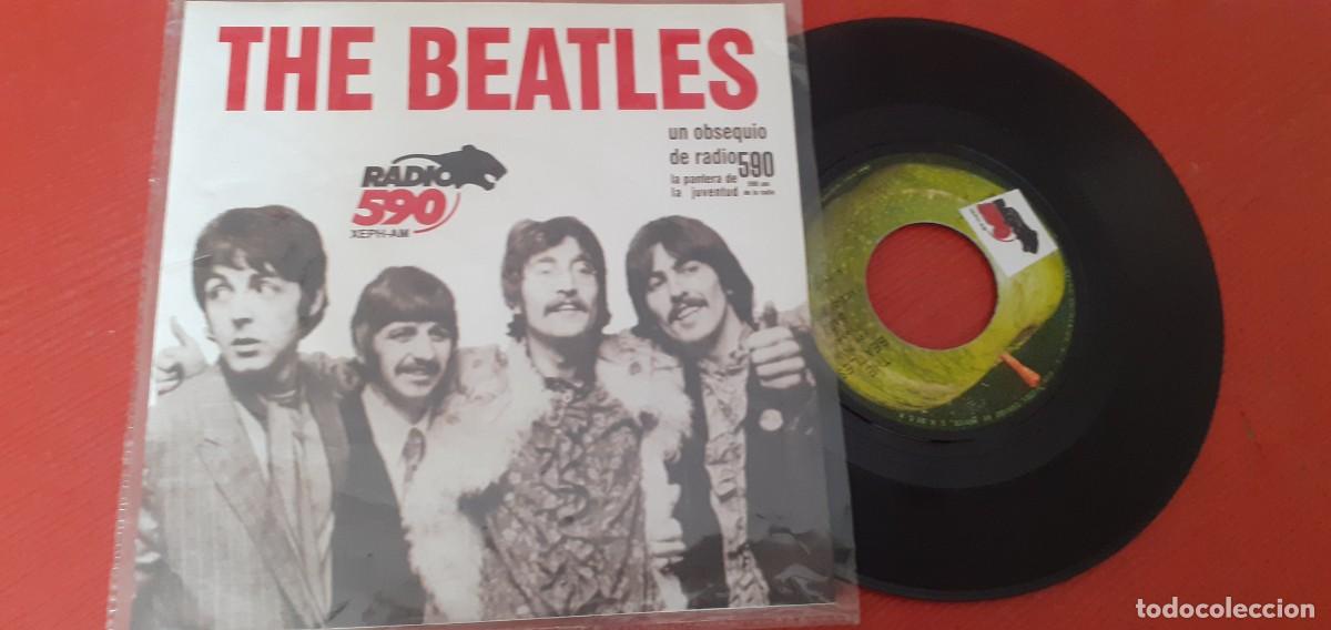 Discos de vinilo: The Beatles-Get Back / Don&acute;t let Me Down-7&rdquo; Mexico Promotional radio Cover-Capitol