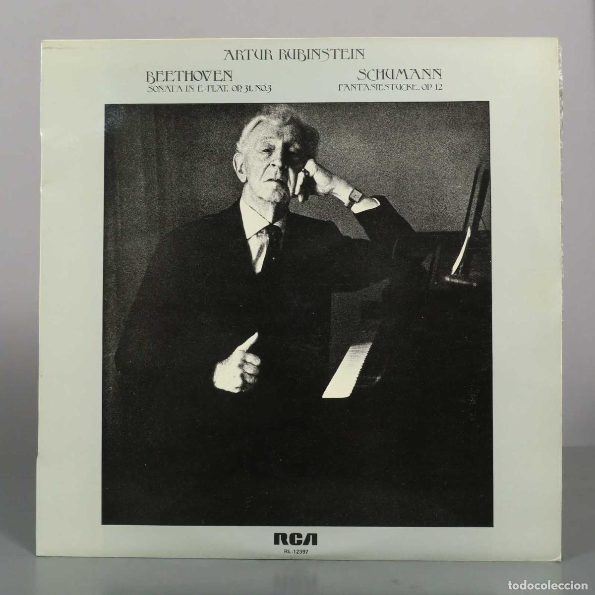 Discos de vinilo: LP. Beethoven: Sonata in E-Flat, Op. 31, No. 3 / Schumann: Fantasiest&uuml;cke, Op. 12 - Artur Rubinstei