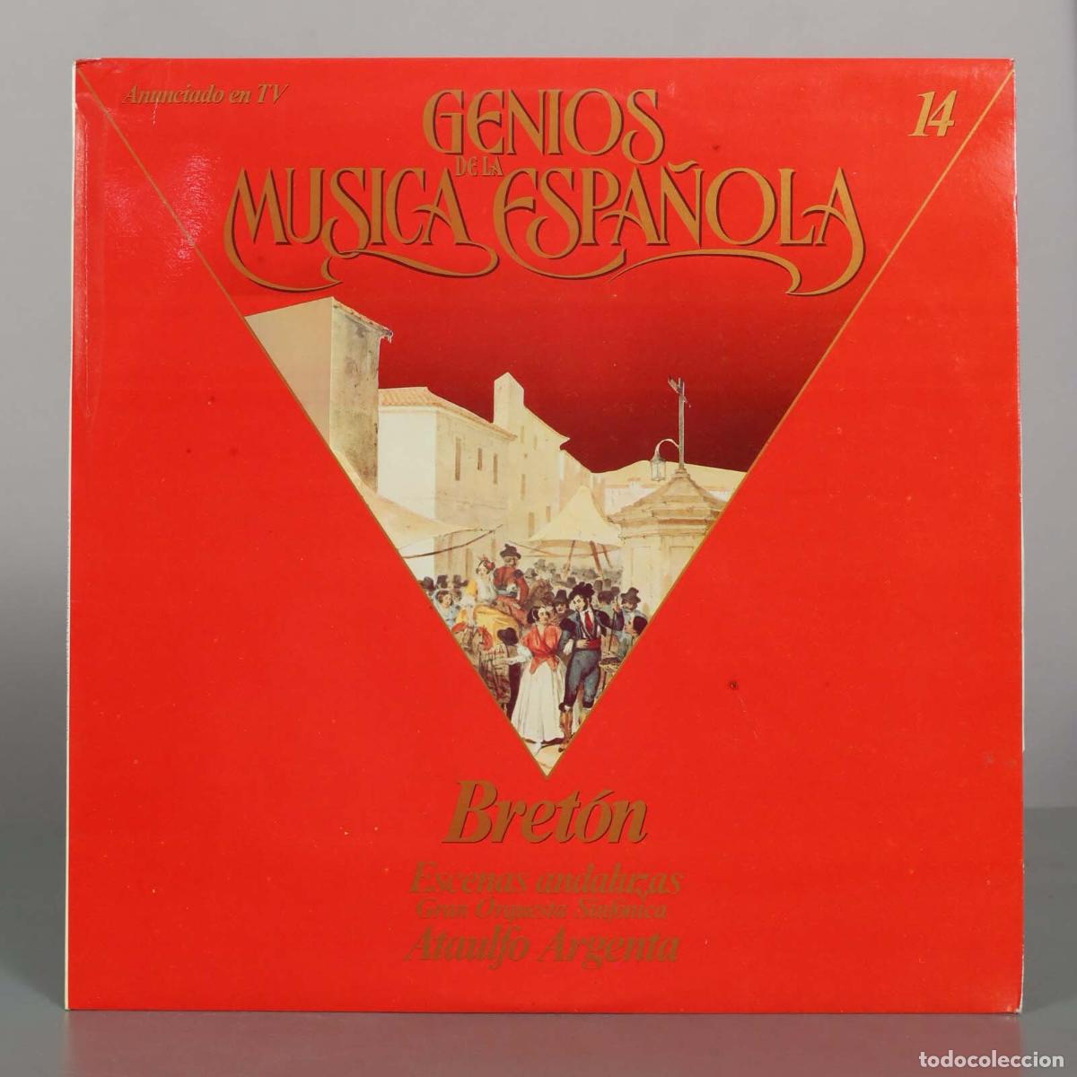 Discos de vinilo: LP. Genios de la M&uacute;sica Espa&ntilde;ola - Bret&oacute;n - Ataulfo Argenta, Gran Orquesta Sinf&oacute;nica