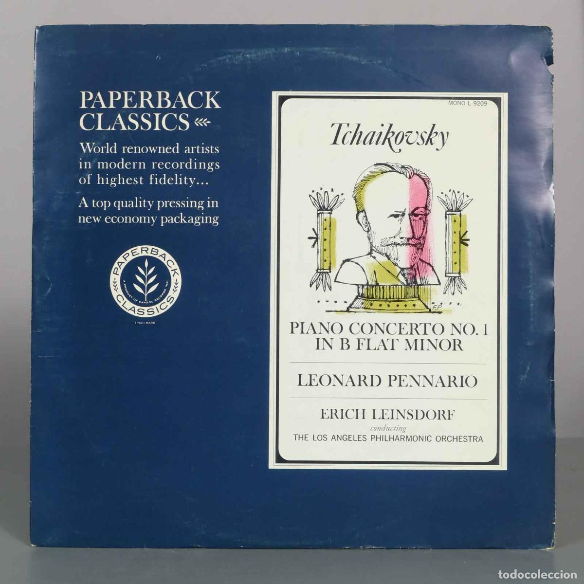 Discos de vinilo: LP. Tchaikovsky: Piano Concerto No. 1 In B Flat Minor - Leonard Pennario, Erich Leinsdorf, Los Ange
