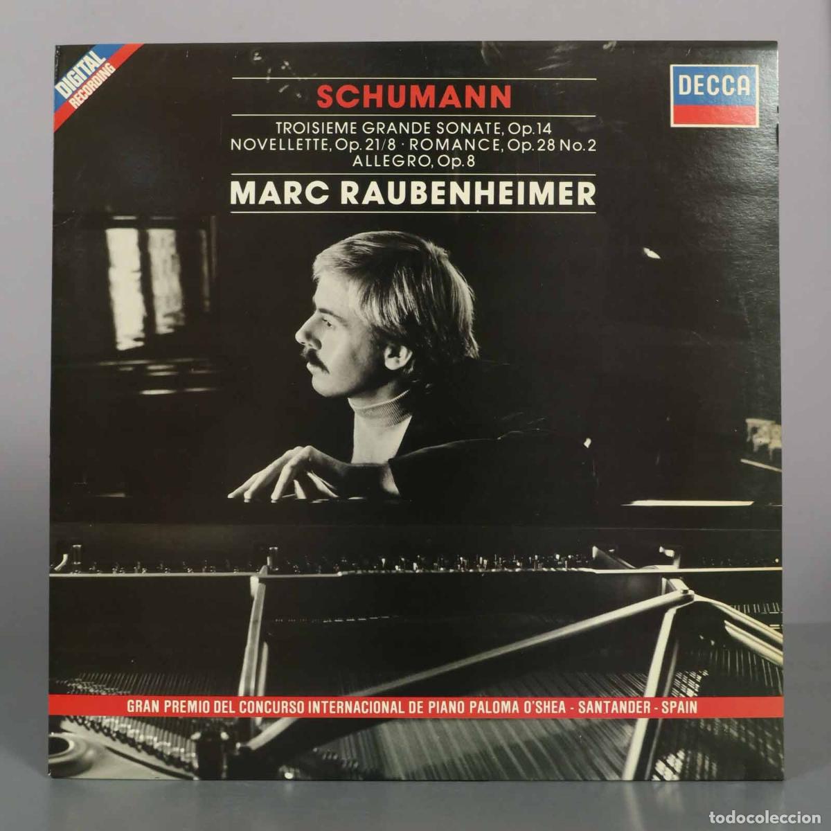 Discos de vinilo: LP. Schumann: Troisieme Grande Sonate, Op. 14 / Novellette, Op. 21/8 / Romance, Op. 28 No. 2 / Alle