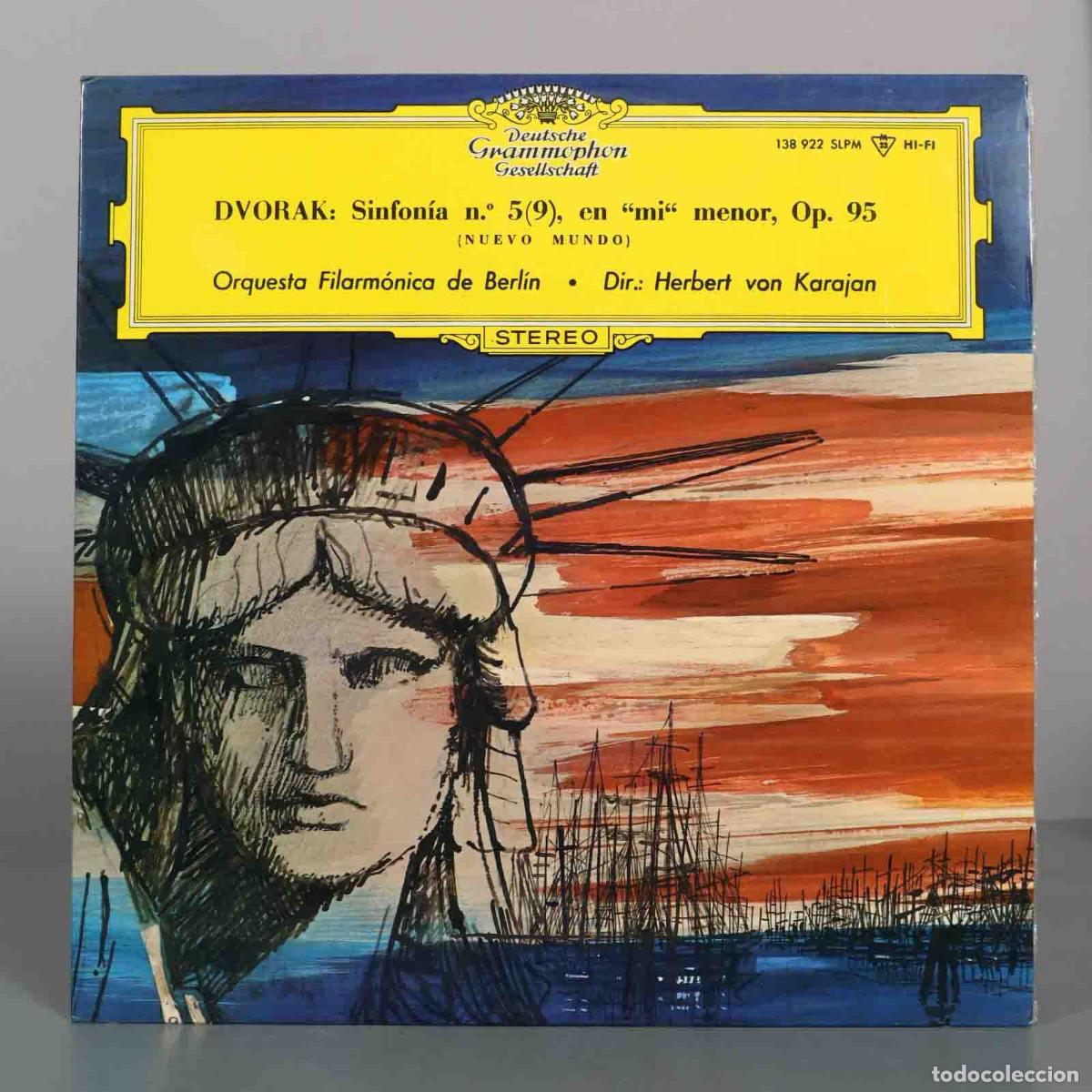 Discos de vinilo: LP. Sinfon&iacute;a n.&ordm; 5(9) en mi menor, Op. 95 (Nuevo Mundo) - Anton&iacute;n Dvoř&aacute;k, Herbert von Karajan, Orqu