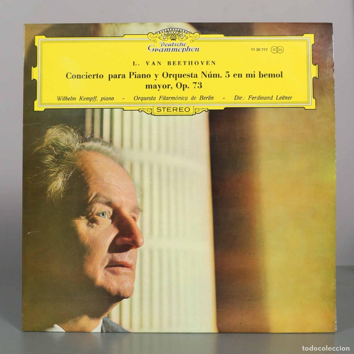 Discos de vinilo: LP. L. Van Beethoven / Kempff, Leitner - Concierto Para Piano Y Orquesta N&uacute;m. 5 En Mi Bemol Mayor, O