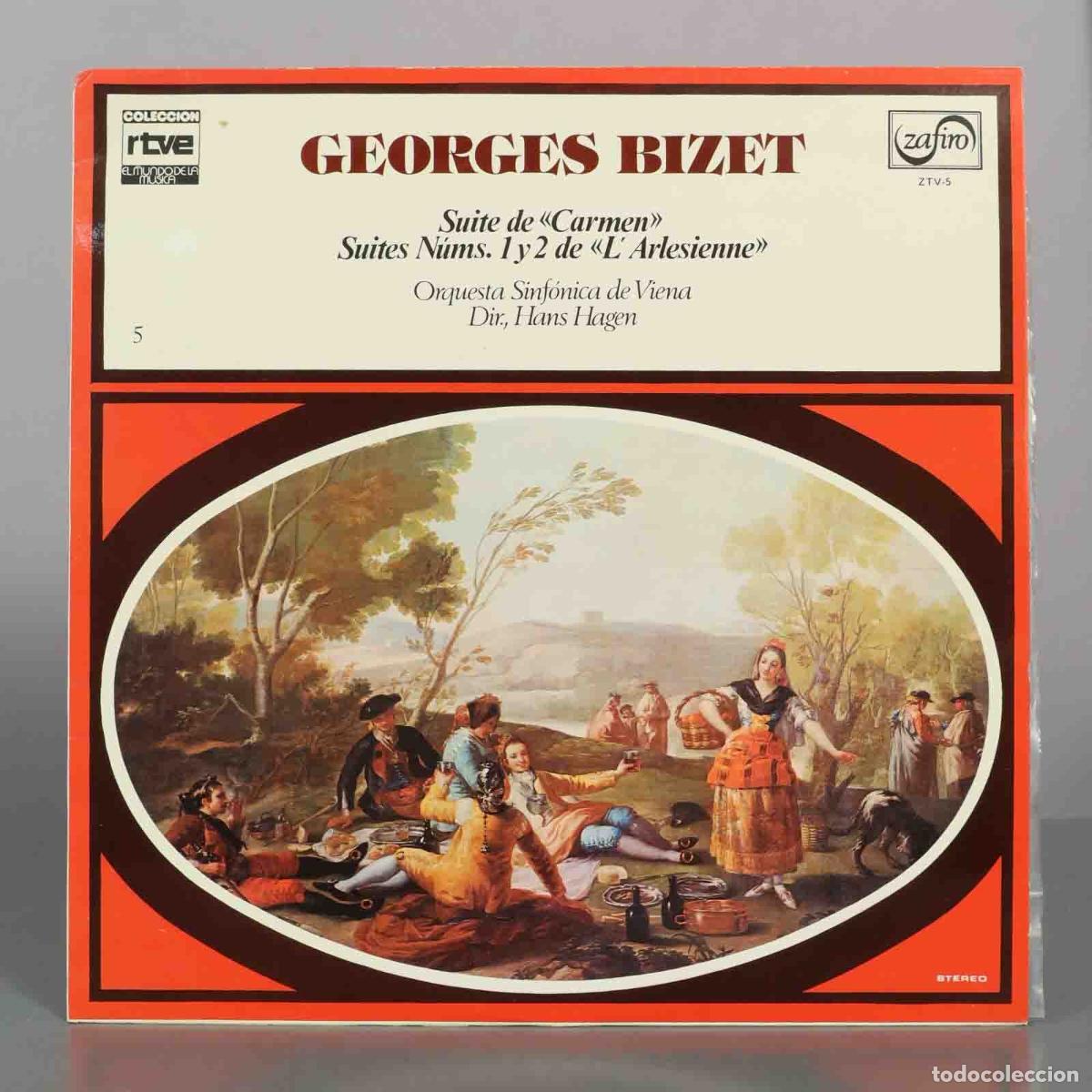 Discos de vinilo: LP. Suite de Carmen - Suites N&uacute;ms. 1 y 2 de L&acute;Arlesienne - Georges Bizet, Orquesta Sinf&oacute;nica de Vie