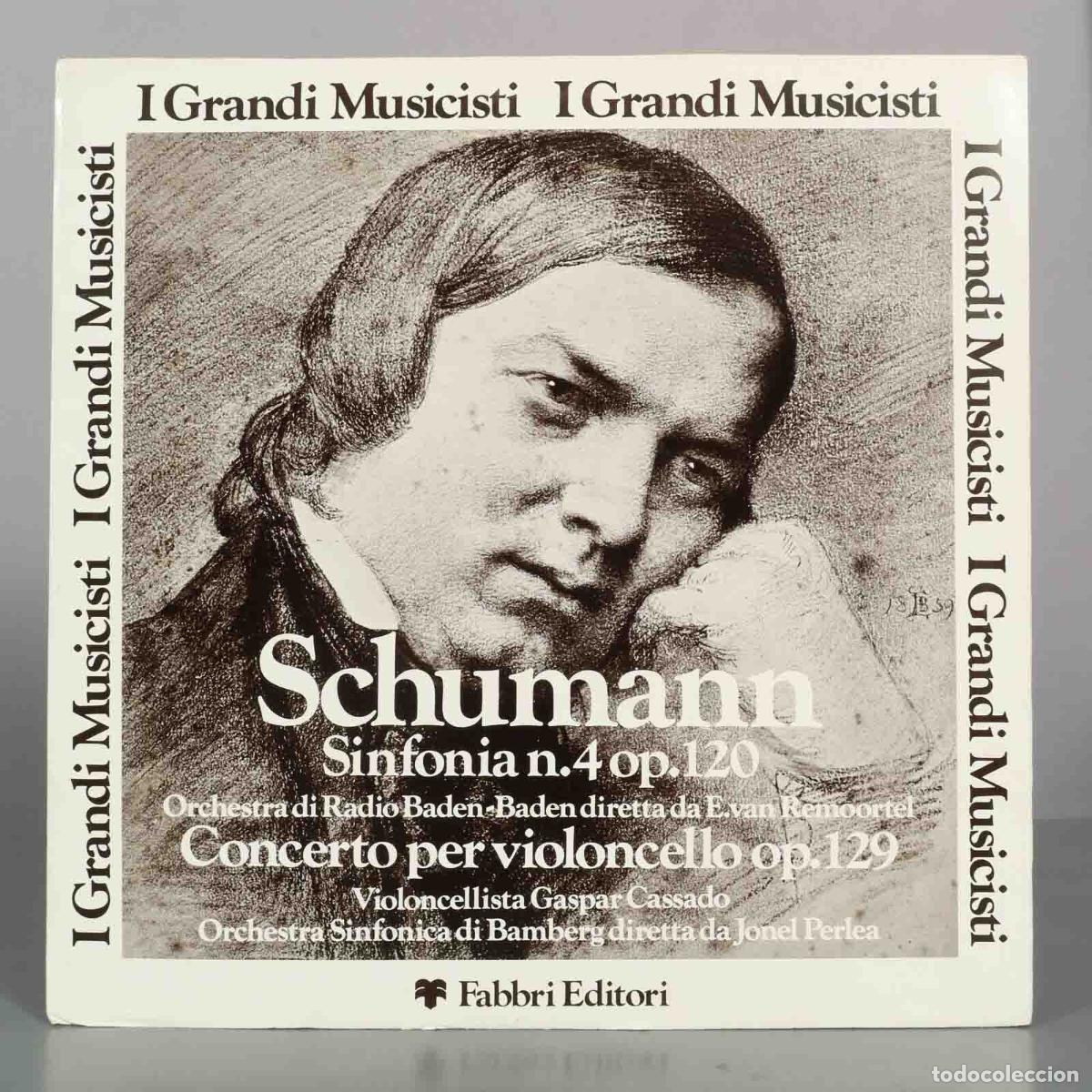 Discos de vinilo: LP. Schumann - Sinfonia n.4 op.120 / Concerto per violoncello op.129 - Robert Schumann, Edouard Van