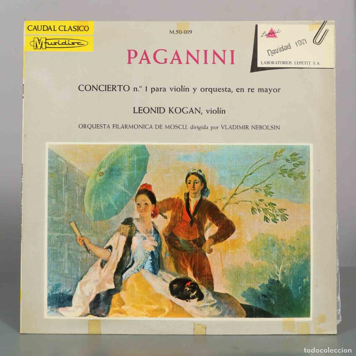 Discos de vinilo: LP. Paganini Concierto n.&ordm; 1 para viol&iacute;n y orquesta - Leonid Kogan, Orquesta Filarm&oacute;nica de Mosc&uacute;,
