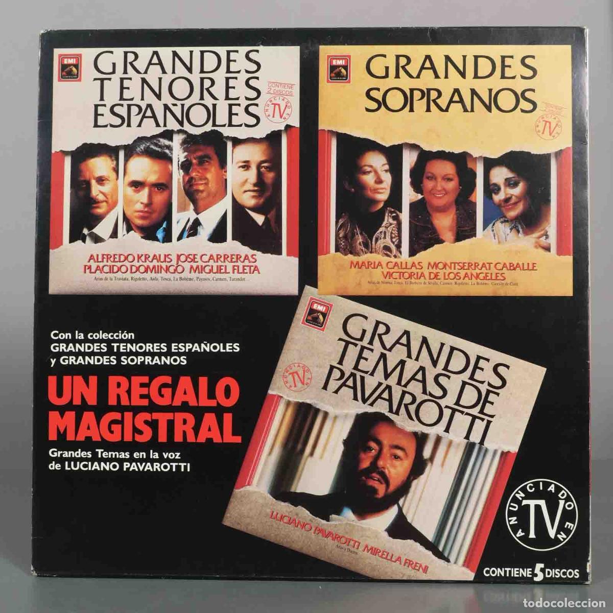 Discos de vinilo: LP. Un Regalo Magistral - Grandes Tenores Espa&ntilde;oles, Grandes Sopranos, Grandes Temas de Pavarotti