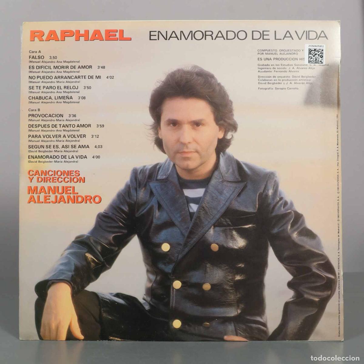 Discos de vinilo: LP. Enamorado de la Vida - Raphael - Foto 2