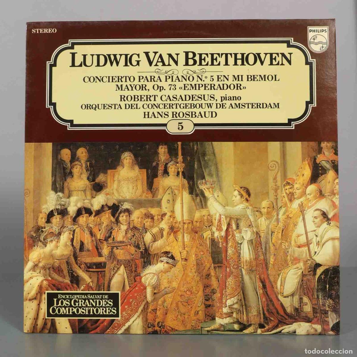 Discos de vinilo: LP. Ludwig van Beethoven - Concierto para piano n.&ordm; 5 en mi bemol mayor, Op. 73 &laquo;Emperador&raquo; - Rober