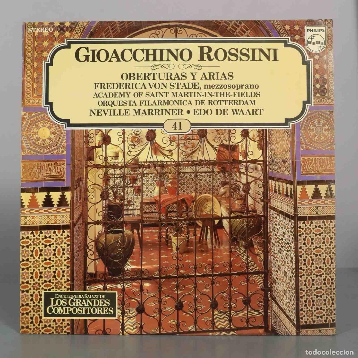 Discos de vinilo: LP. Gioacchino Rossini - Oberturas y Arias - Frederica von Stade, Sir Neville Marriner, Edo de Waar