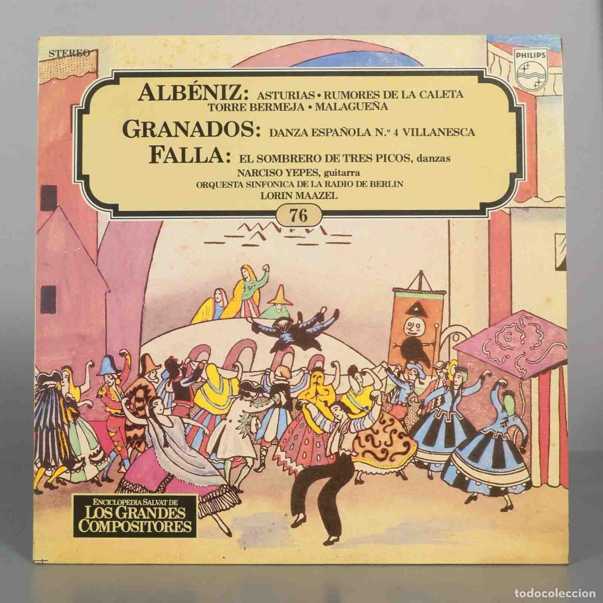 Discos de vinilo: LP. Alb&eacute;niz: Asturias, Rumores de la Caleta, Torre Bermeja, Malague&ntilde;a - Granados: Danza Espa&ntilde;ola N.