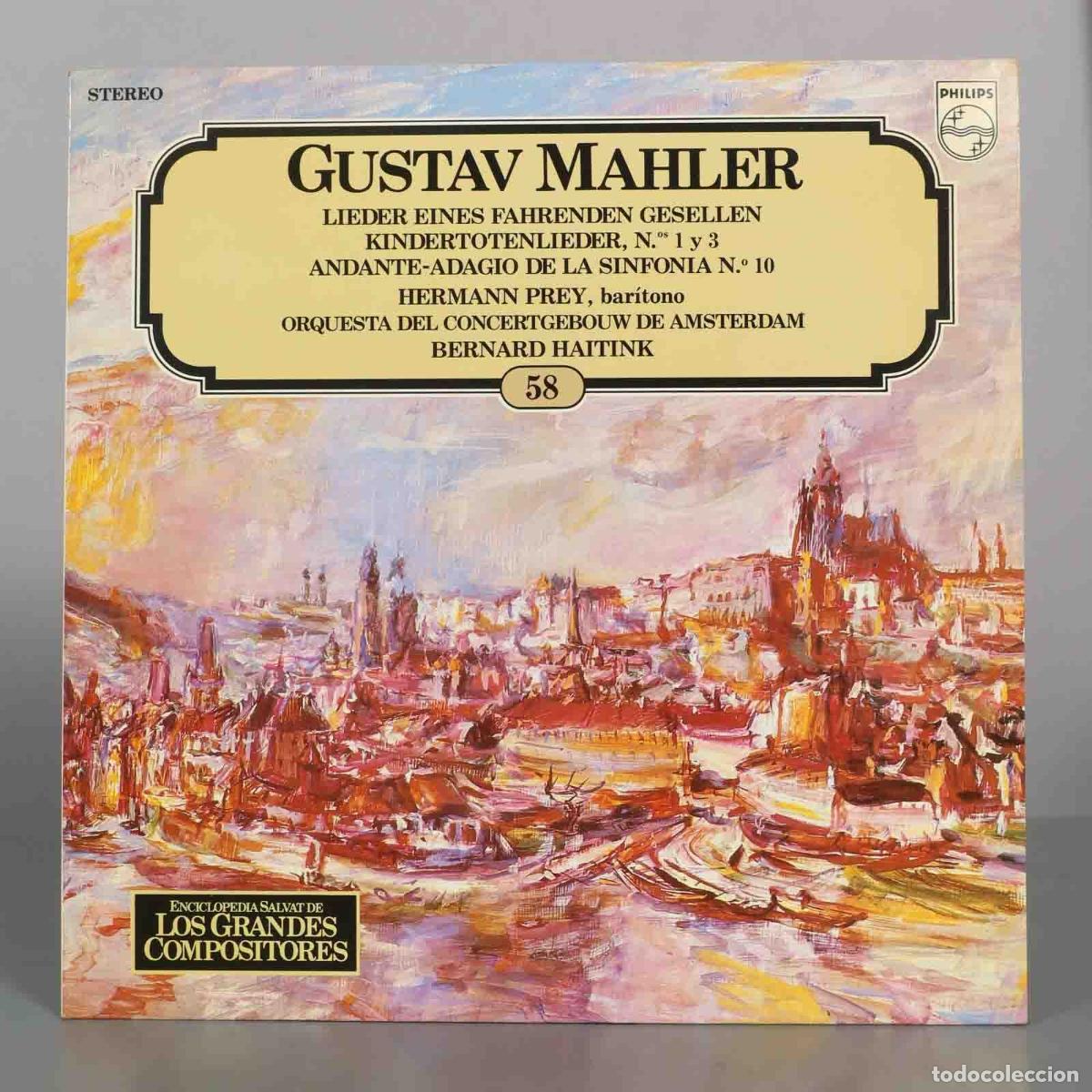 Discos de vinilo: LP. Gustav Mahler - Lieder eines fahrenden Gesellen, Kindertotenlieder - Hermann Prey, Bernard Hait