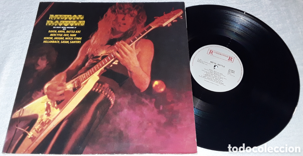 Discos de vinilo: LP - METAL BATTLE - GATEFOLD - MADE IN HOLLAND - MERCYFUL FATE, VENOM, TANK, RAVEN, ANVIL, SANTERS