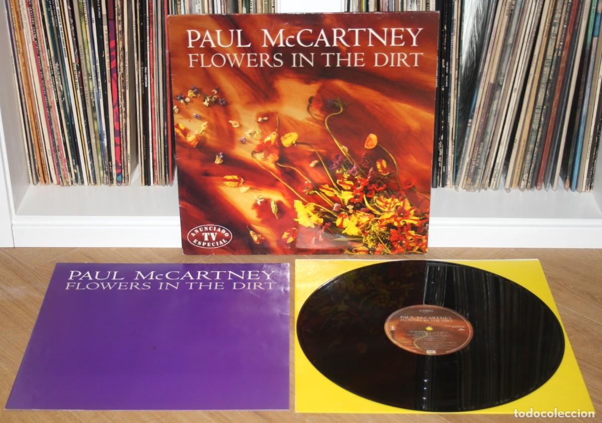 Discos de vinilo: PAUL McCARTNEY Flowers In The Dirt 1989 Original Spain LP Anunciado TV Beatles