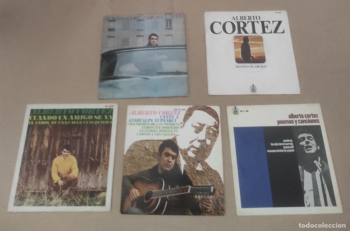 Discos de vinilo: ALBERTO CORTEZ-LOTE DE CINCO DISCOS TRES EP Y DOS SINGLES-