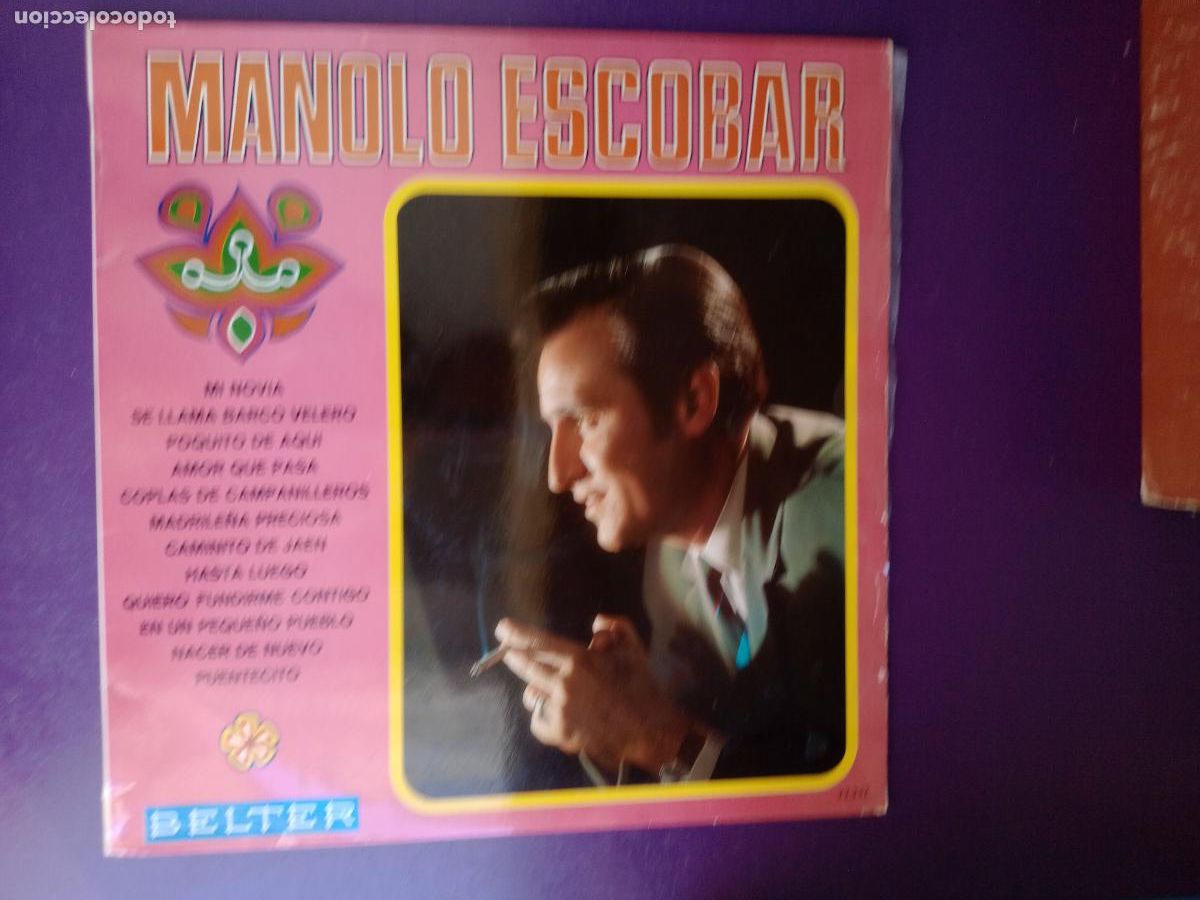 Discos de vinilo: MANOLO ESCOBAR LP BELTER 1968 - CANCION ESPA&Ntilde;OLA - MUY POCO USO - RUMBA PASODOBLE - MI NOVIA +11