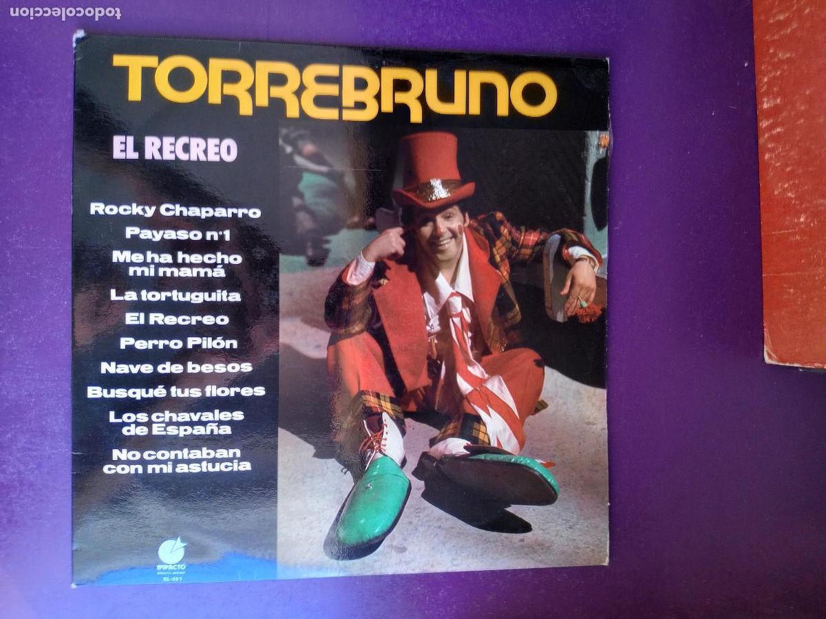 Discos de vinilo: TORREBRUNO &ndash; EL RECREO - LP IMPACTO 1977 MUY POCO USO - INFANTIL TV 70'S - FIRMADO DETRAS POR EL