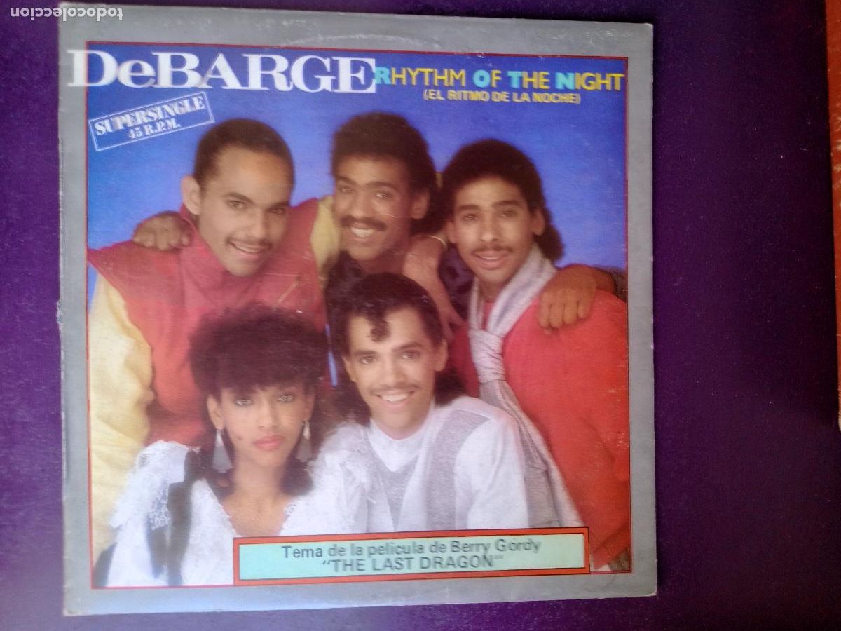 Discos de vinilo: DEBARGE &lrm;&ndash; RHYTHM OF THE NIGHT = EL RITMO DE LA NOCHE - MAXI MOTOWN 1985 - BSO ULTIMO DRAGON