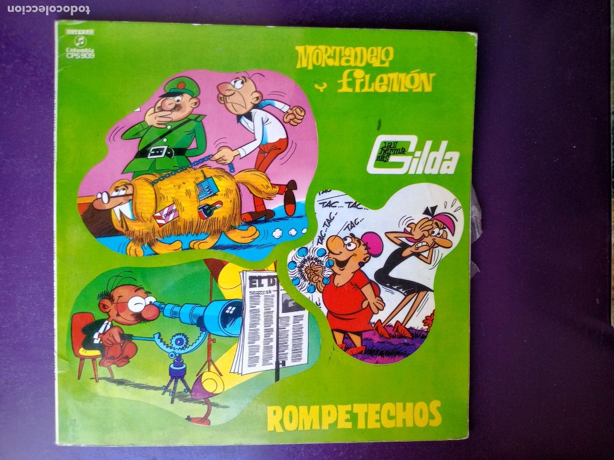Discos de vinilo: Mortadelo Y Filem&oacute;n / Las Hermanas Gilda / Rompetechos - LP COLUMBIA 1971 - AUDIOLIBRO HUMOR 70'S