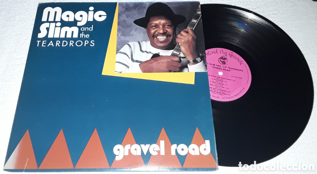 Discos de vinilo: LP - MAGIC SLIM AND THE TEARDROPS - GRAVEL ROAD - 1&deg; EDICI&Oacute;N MADE IN USA 1990 - MAGIC SLIM