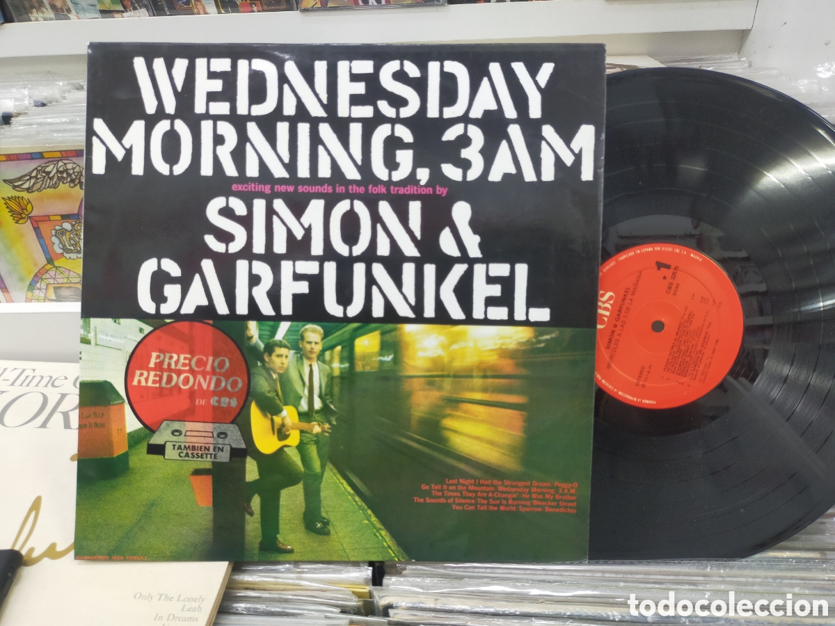 Discos de vinilo: Simon & garfunkel LP wednesday morning ,3 am mi&eacute;rcoles a las 3 de la ma&ntilde;ana Espa&ntilde;a 1986