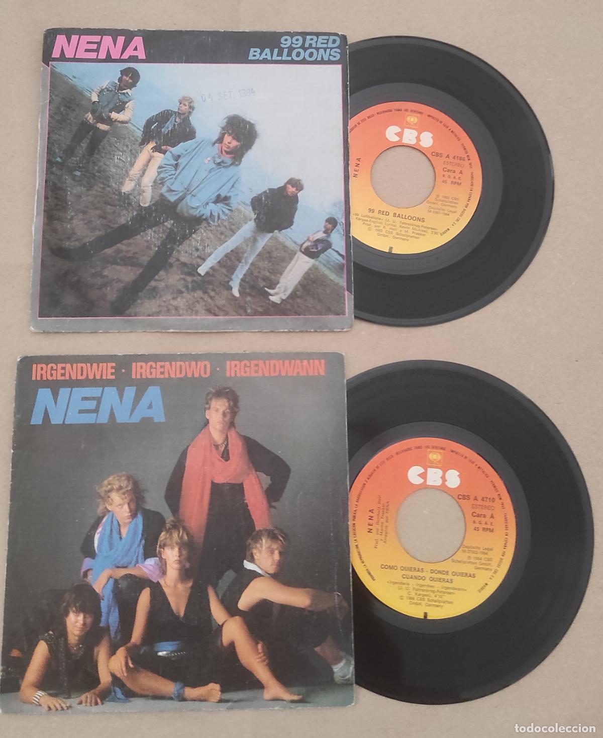 Discos de vinilo: NENA-DOS SINGLES-IRGENDWIE / 99 RED / EDICIONES ESPA&Ntilde;OLAS