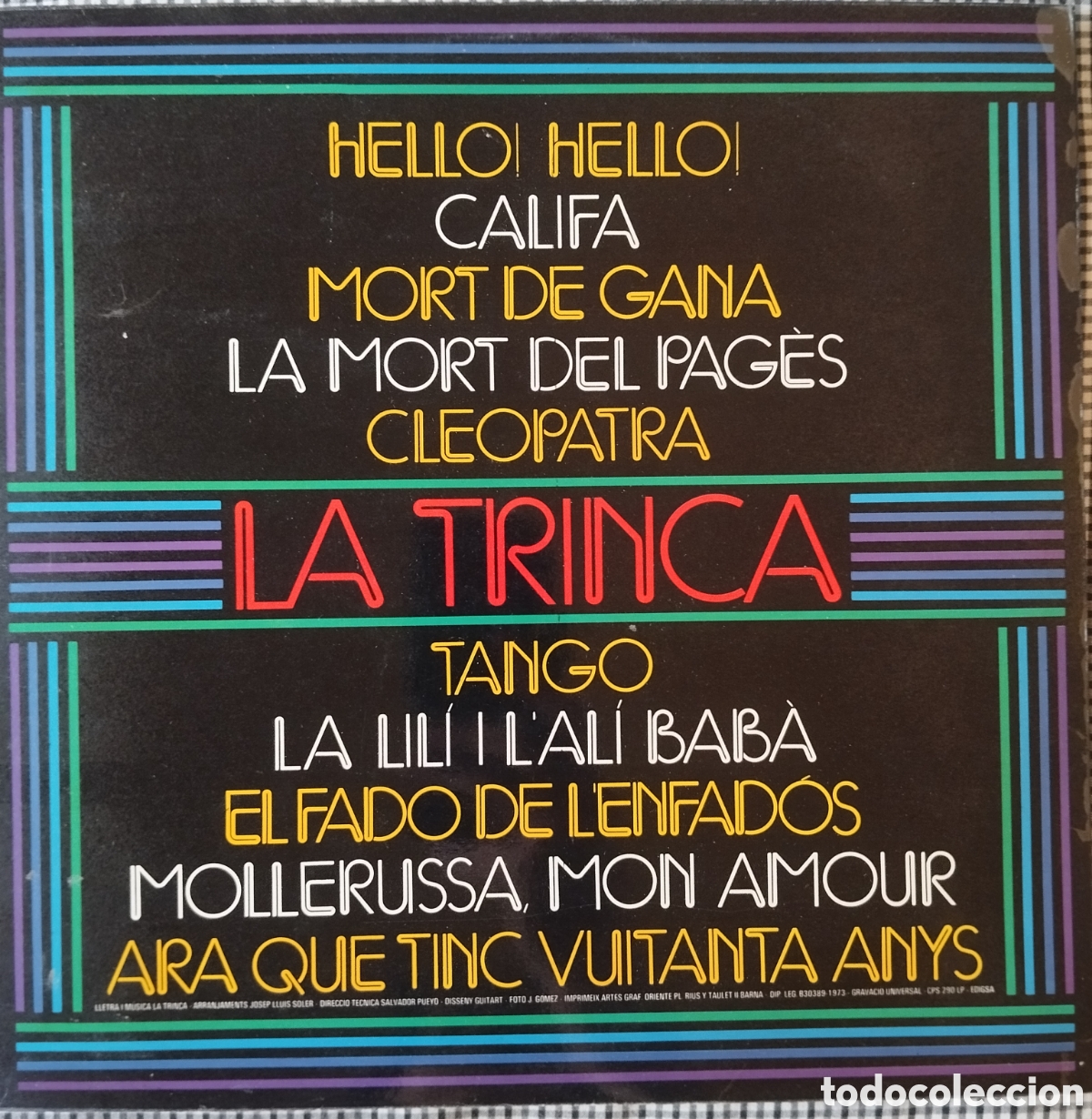 Discos de vinilo: La Trinca - Mort de gana - LP - Foto 3
