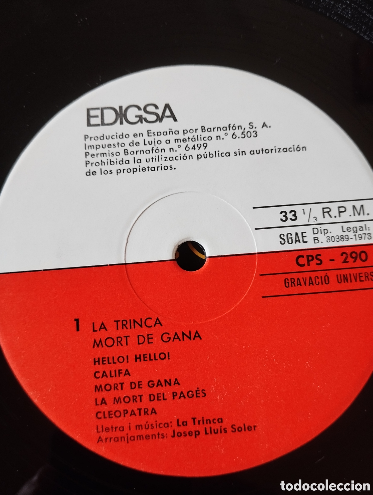 Discos de vinilo: La Trinca - Mort de gana - LP - Foto 7