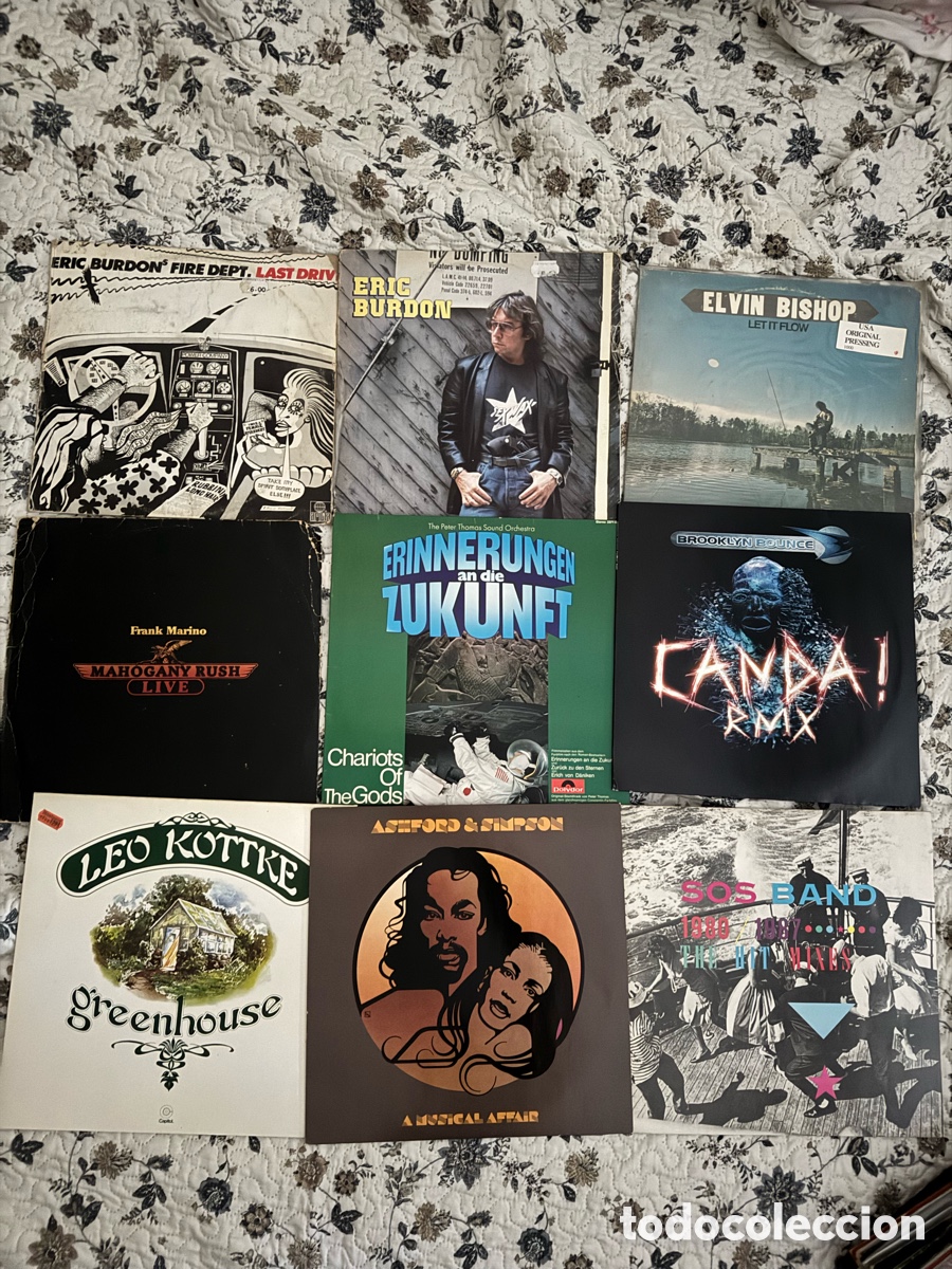 Discos de vinilo: Lote de 39 discos de vinilo de diversos g&eacute;neros musicales. Rock pop soul