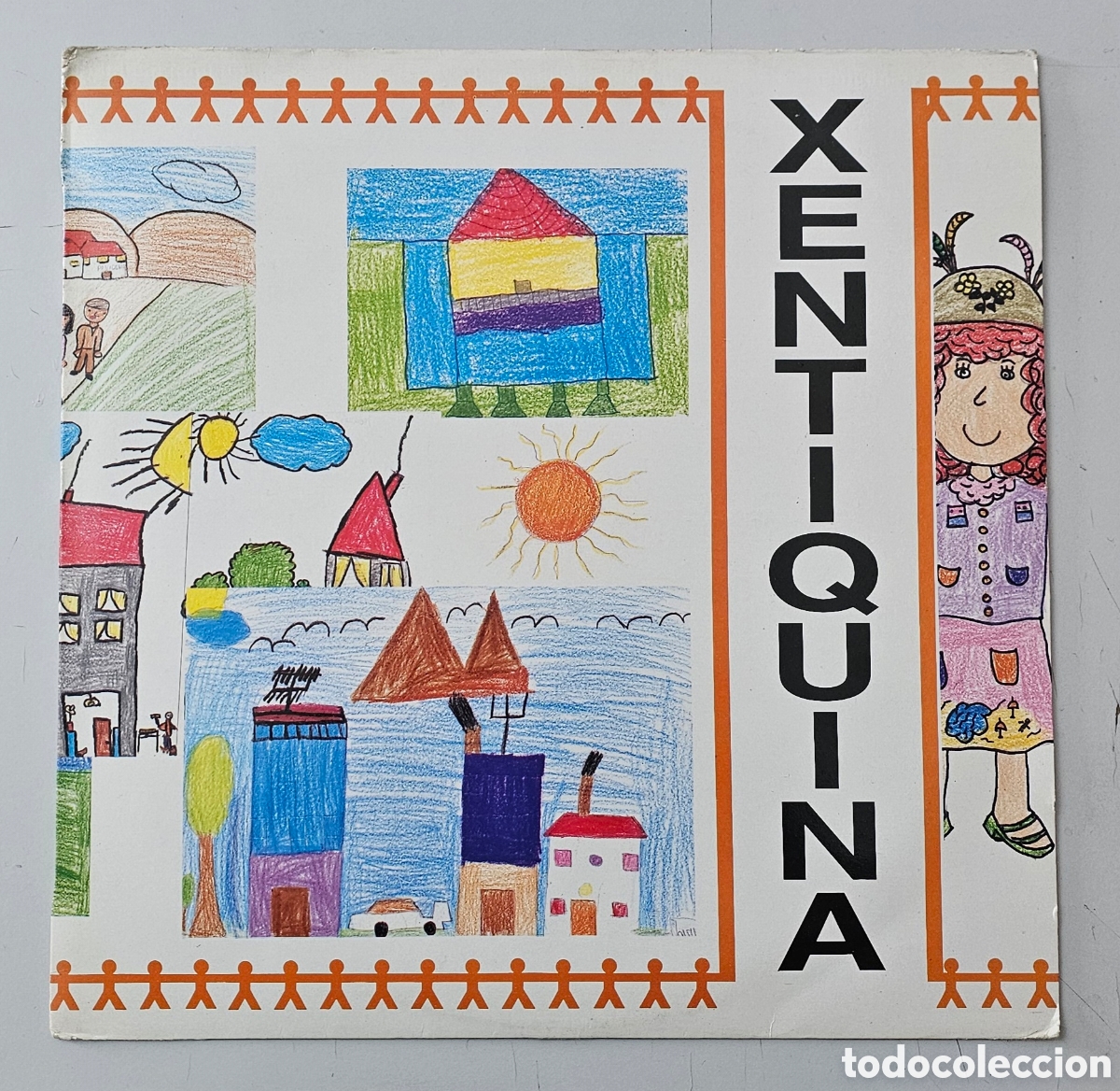 Discos de vinilo: LP XENTIQUINA (Espa&ntilde;a - FonoAstur - 1988) INFANTIL NE&Ntilde;US BABLE ASTURIANO RARO ESCASO