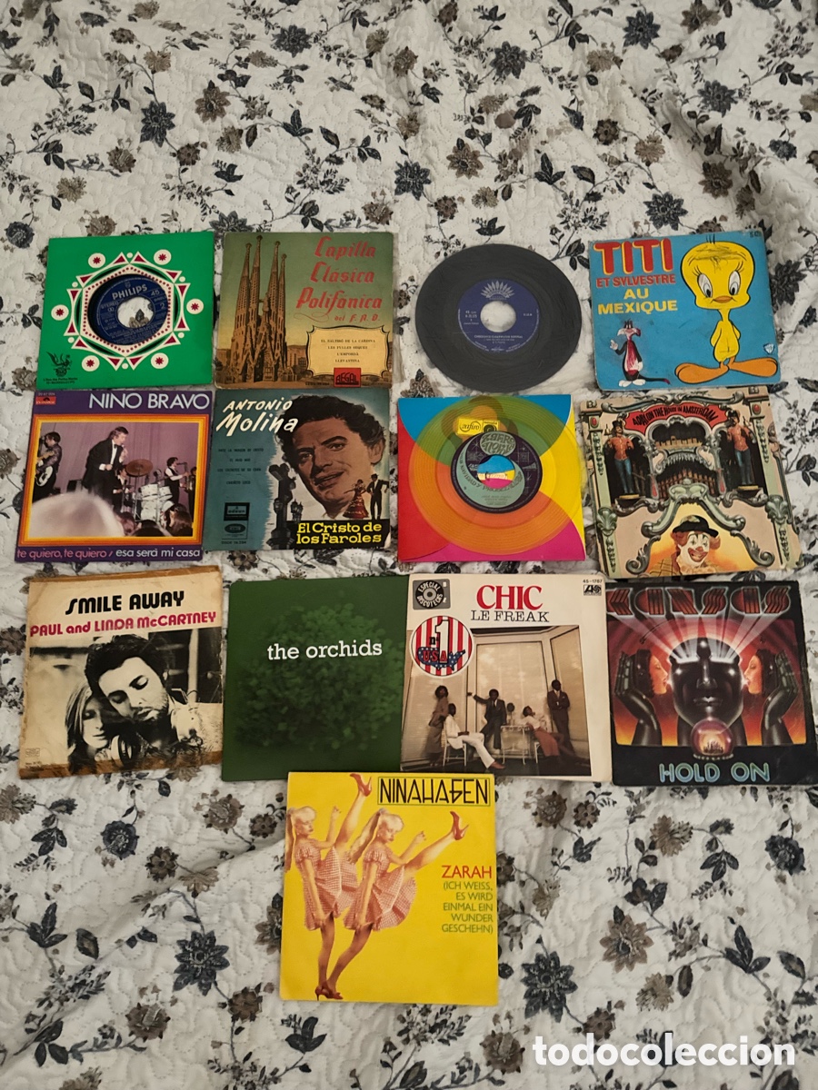 Discos de vinilo: 78 singles rock pop heavy metal folk soul