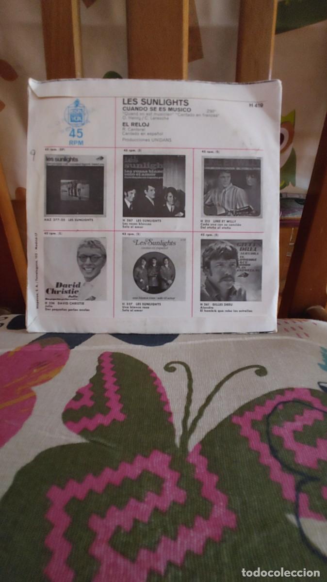 Discos de vinilo: LES SUNLIGHTS-SINGLE CUANDO SE ES MUSICO - Foto 2