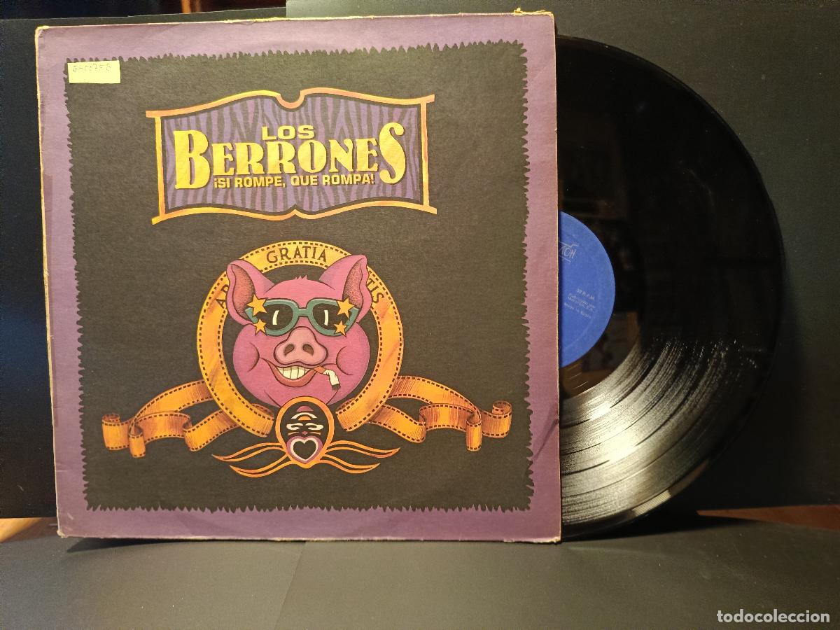 Discos de vinilo: LP LOS BERRONES &iexcl;Si rompe,que rompa! (PASION 1990) ASTURIAS PEPETO