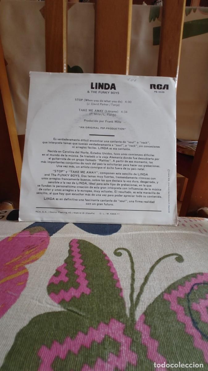 Discos de vinilo: LINDA & THE FUNKY BOYS-SINGLE STOP - Foto 2