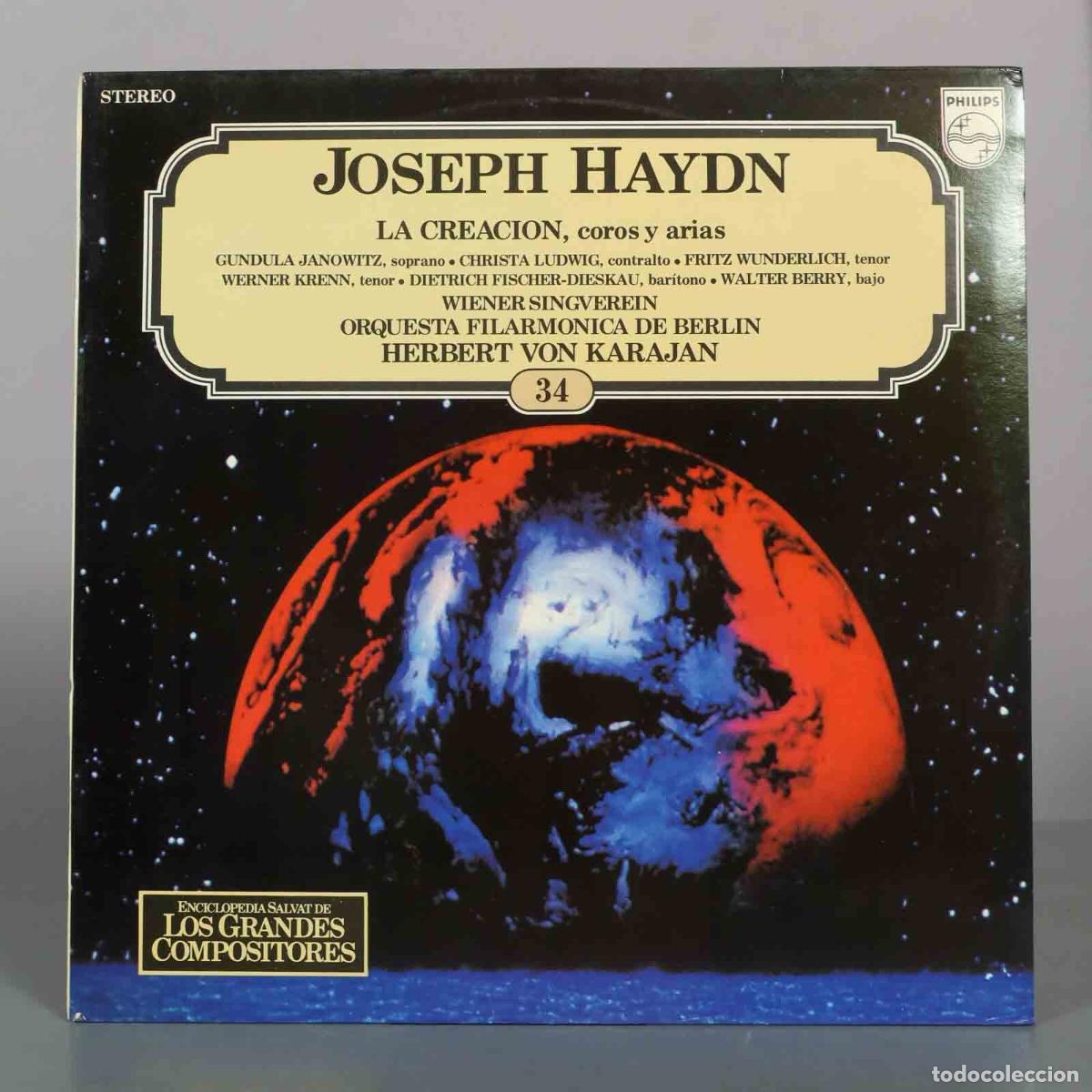 Discos de vinilo: LP. Haydn: La Creaci&oacute;n, coros y arias - Herbert von Karajan, Gundula Janowitz, Christa Ludwig, Wern