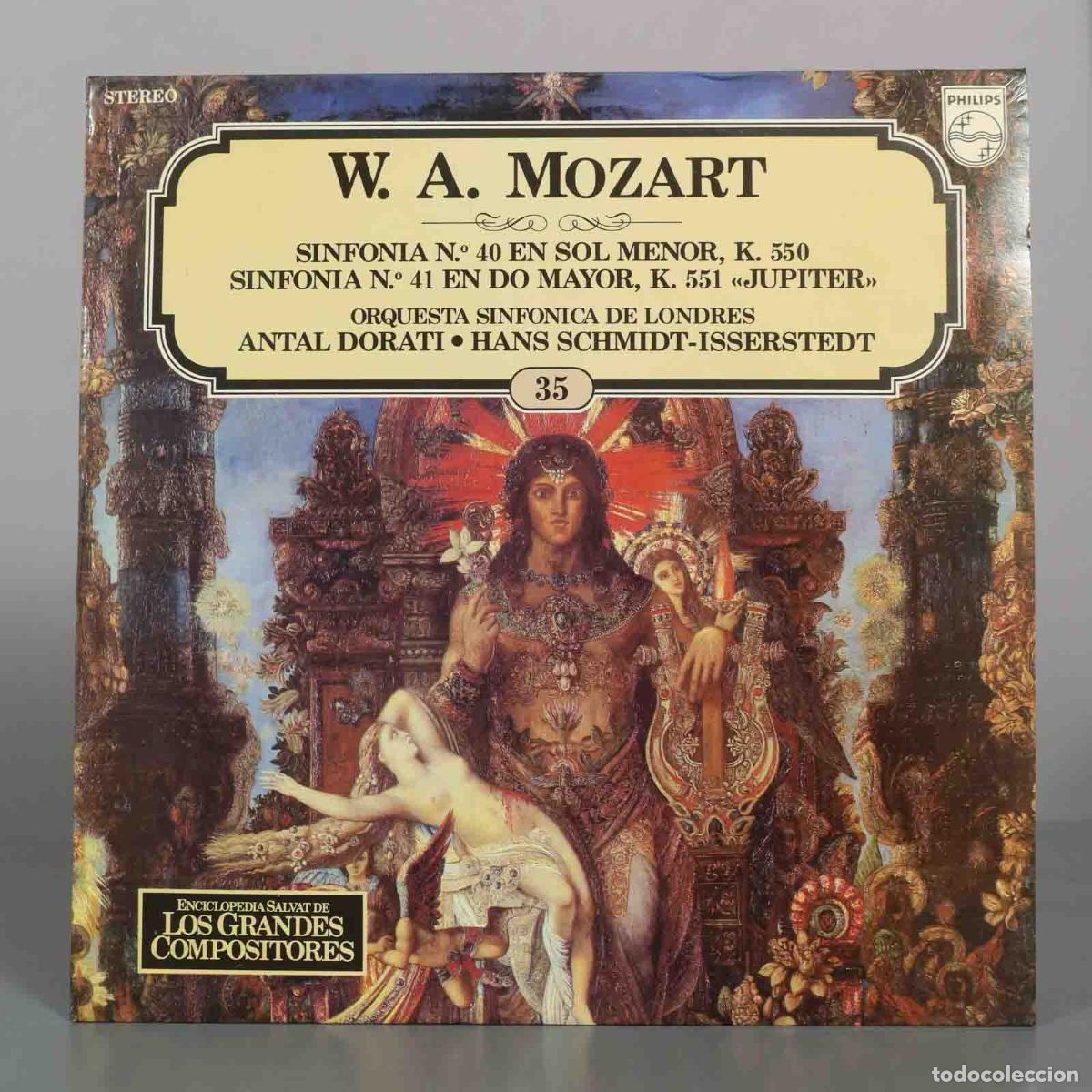 Discos de vinilo: LP. Sinfon&iacute;a N.&ordm; 40 en Sol Menor, K. 550, Sinfon&iacute;a N.&ordm; 41 en Do Mayor, K. 551 &laquo;Jupiter&raquo; - W. A. Moz