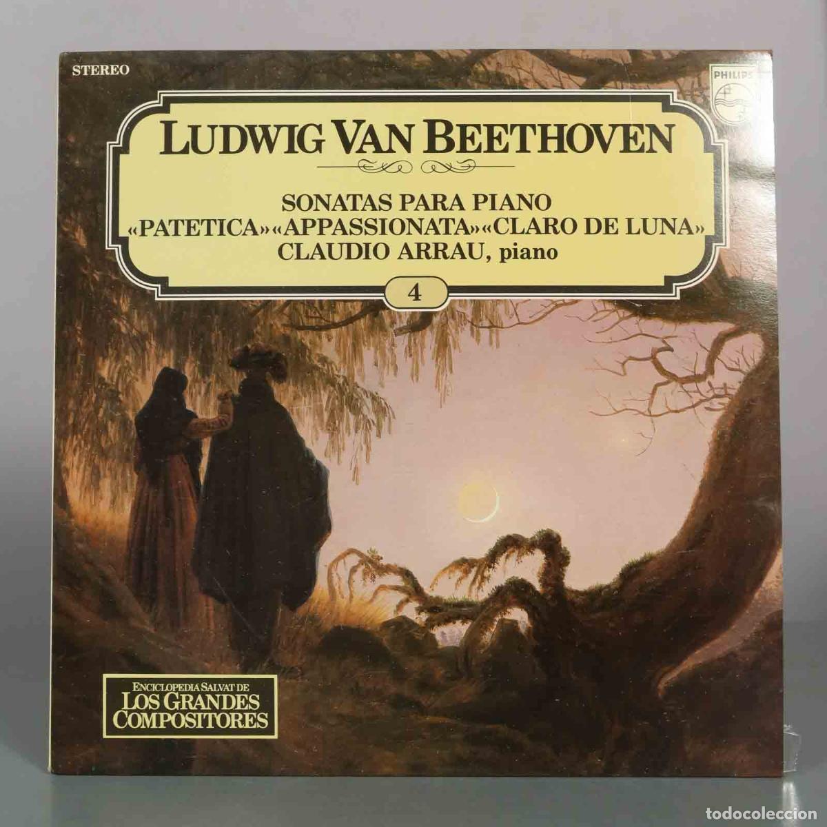 Discos de vinilo: LP. Ludwig Van Beethoven - Sonatas Para Piano - Pat&eacute;tica, Appassionata, Claro de Luna - Claudio Arr