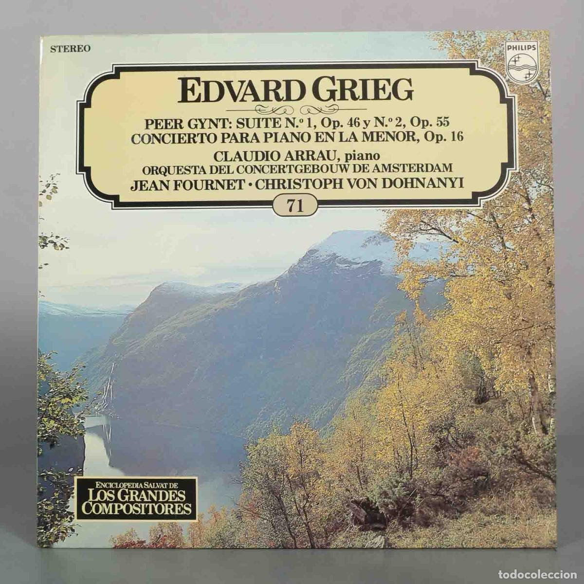 Discos de vinilo: LP. Peer Gynt: Suites N.&ordm; 1 y N.&ordm; 2 / Concierto para piano en la menor - Edvard Grieg, Claudio Arra