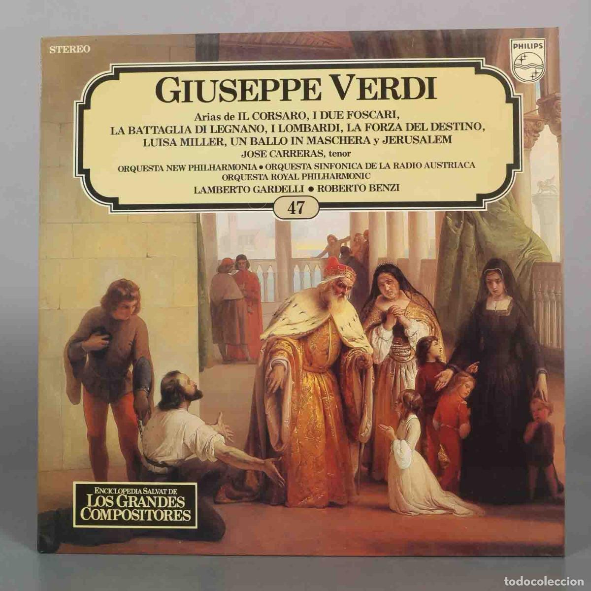 Discos de vinilo: LP. Giuseppe Verdi - Grandes compositores 47 - Jos&eacute; Carreras